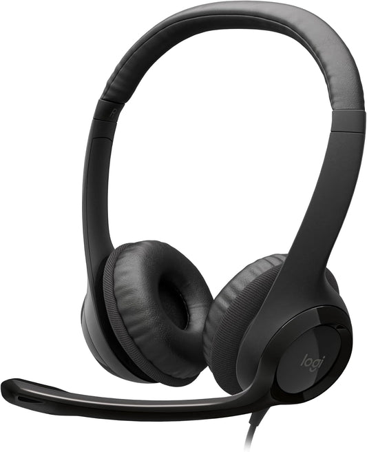 NEW Logitech H390 USB Wired Computer Headset Noise Canceling Microphone (OPEN BOX)