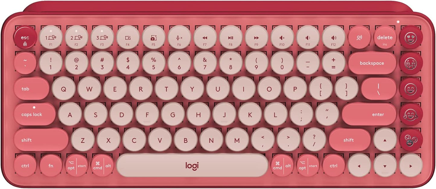 Logitech POP Mechanical Wireless Keyboard Durable Heartbreaker Rose ‎920-010709 (OPEN BOX)