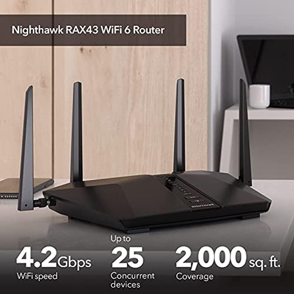 NETGEAR Nighthawk WiFi 6 Router (RAX43) AX4200 (OPEN BOX)