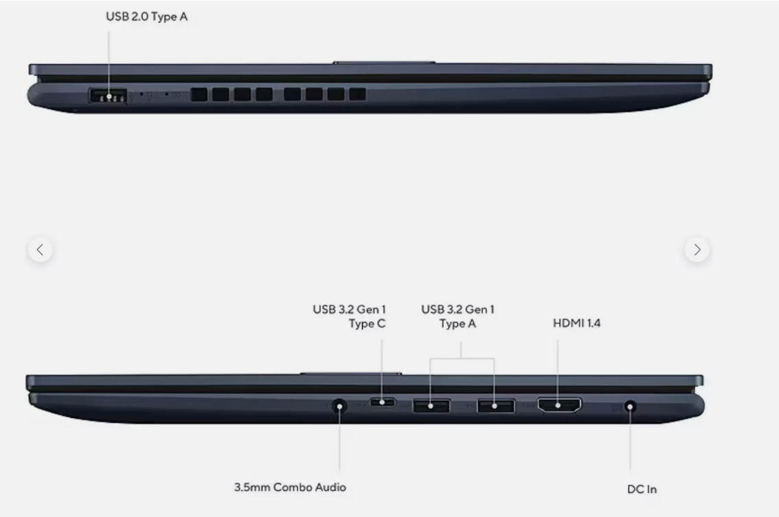 Asus Vivobook FHD 15.6" Laptop i3-1215U 8GB RAM 512GB SSD Backlit Keyboard