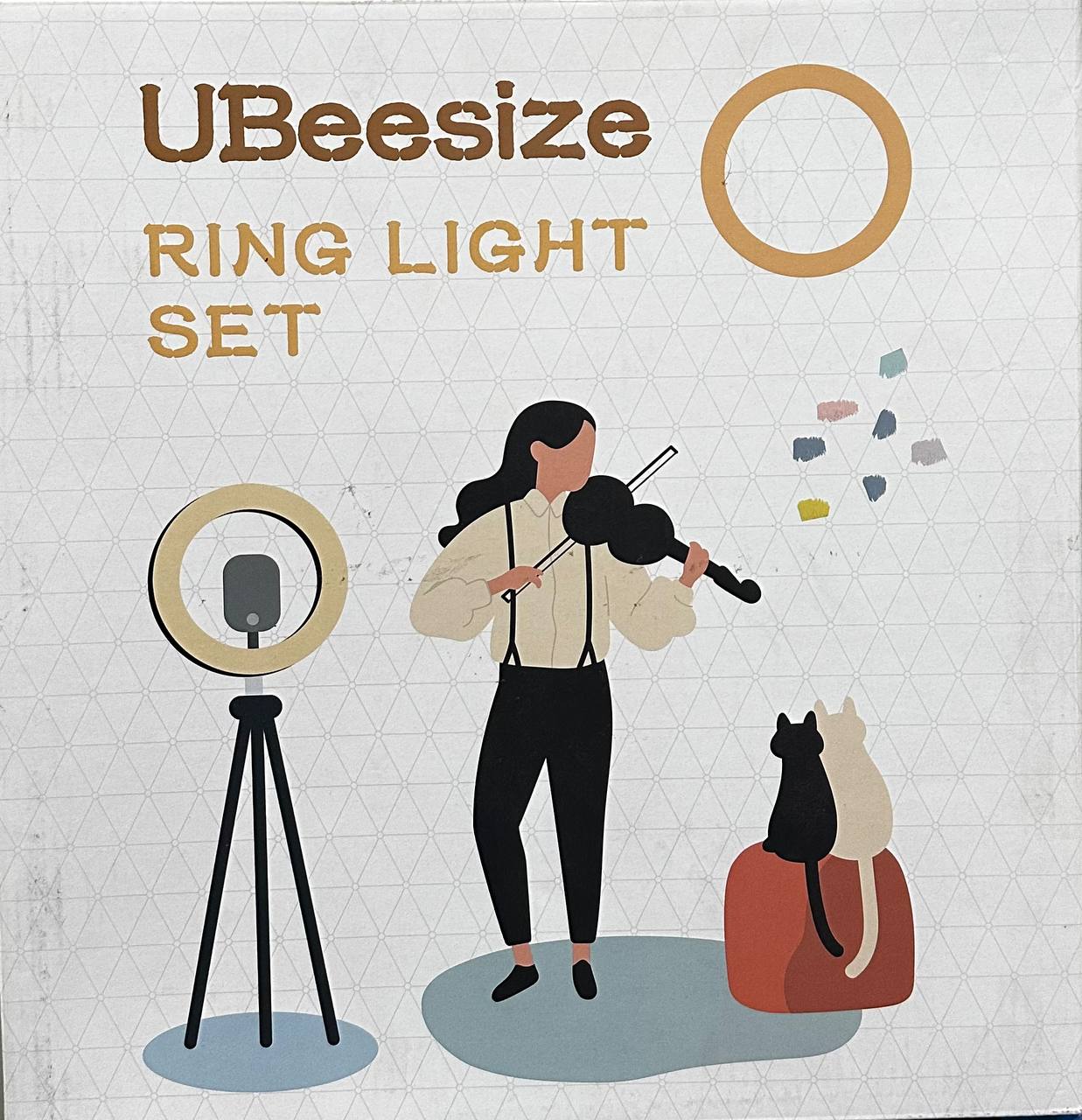 UBeesize 12" Selfie Ring Light with Tripod Stand Black, Ring Light Set, NEW