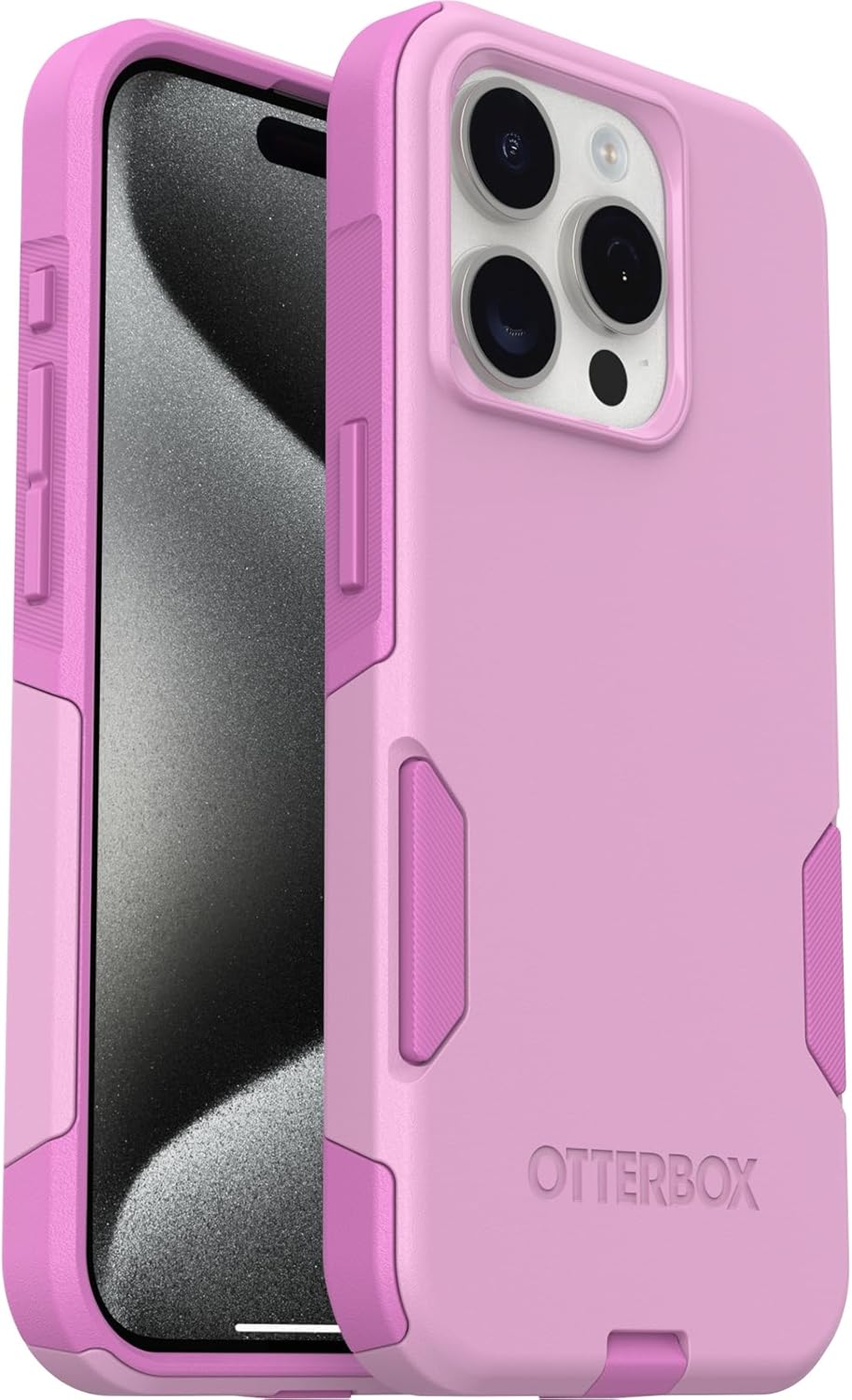 OtterBox Case for iPhone 15 Pro (Only) Commuter Series - Run Wildflower (Pink) (OPEN BOX)