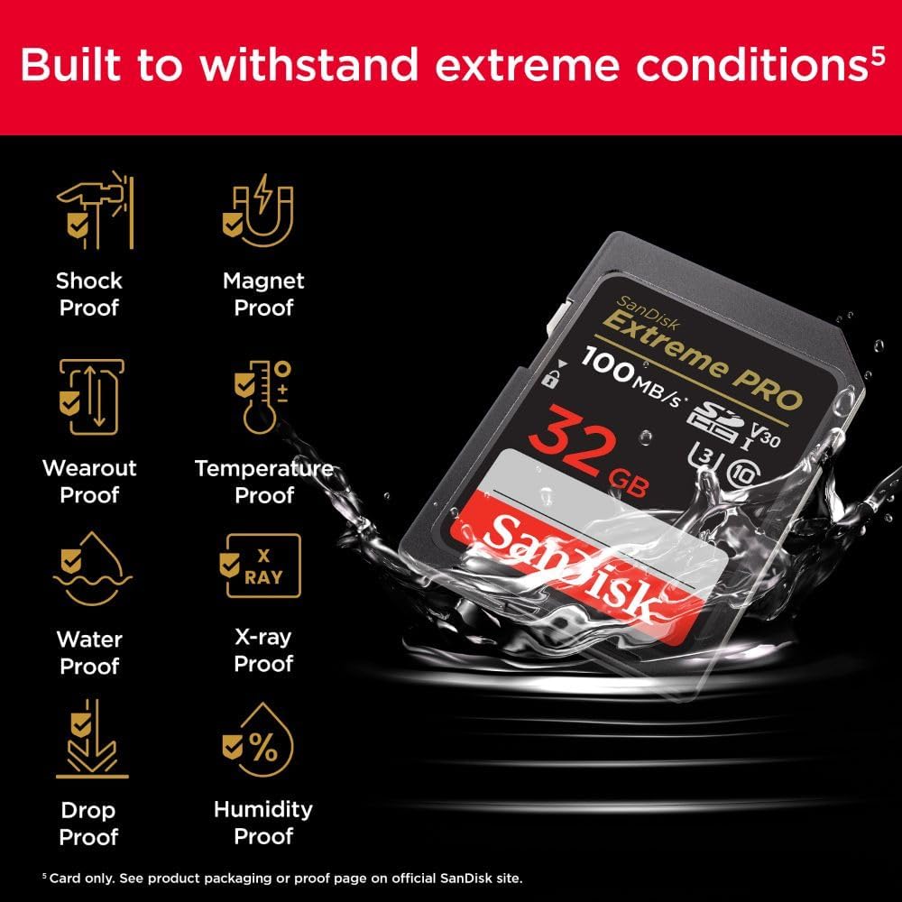 SanDisk Extreme 32GB SDHC 100 MB/S UHS-1 SD Class 10 Memory Card (OPEN BOX)