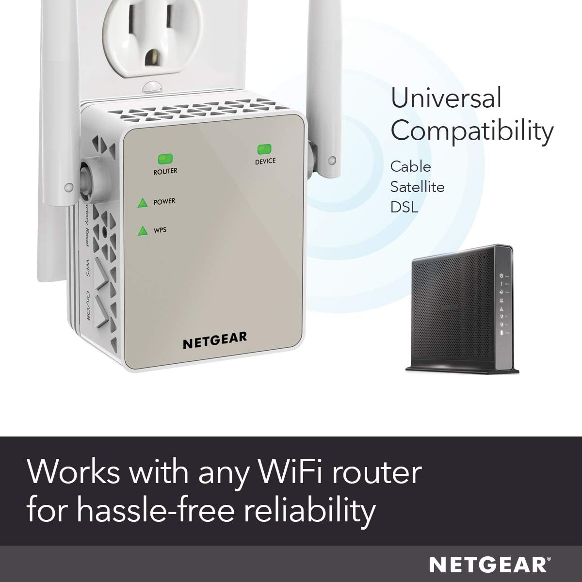 NETGEAR EX6120-100NAS AC1200 Dual Band WiFi Range Extender (Open Box)