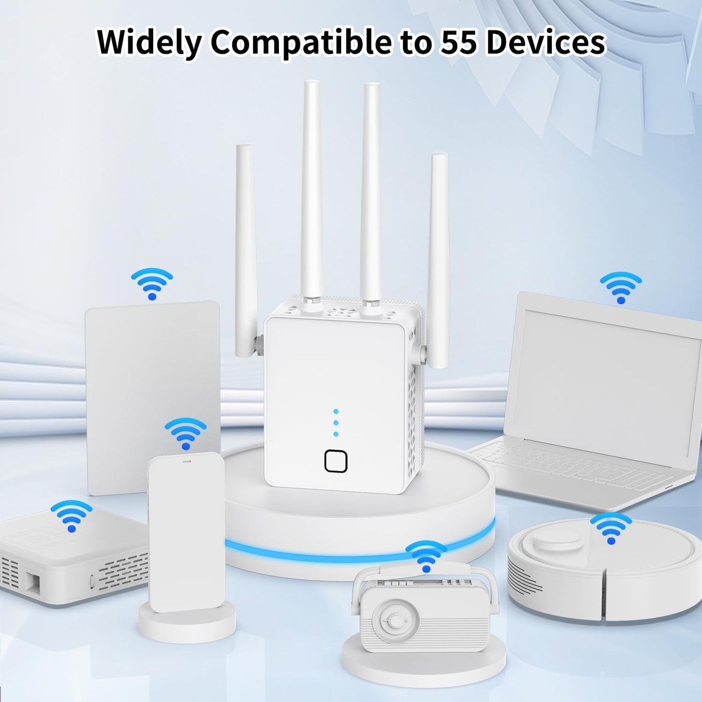 Wifi Extender 2024 Fastest Wifi Booster 1200Mbps Dual Band (5Ghz/2.4Ghz) Wifi (OPEN BOX)