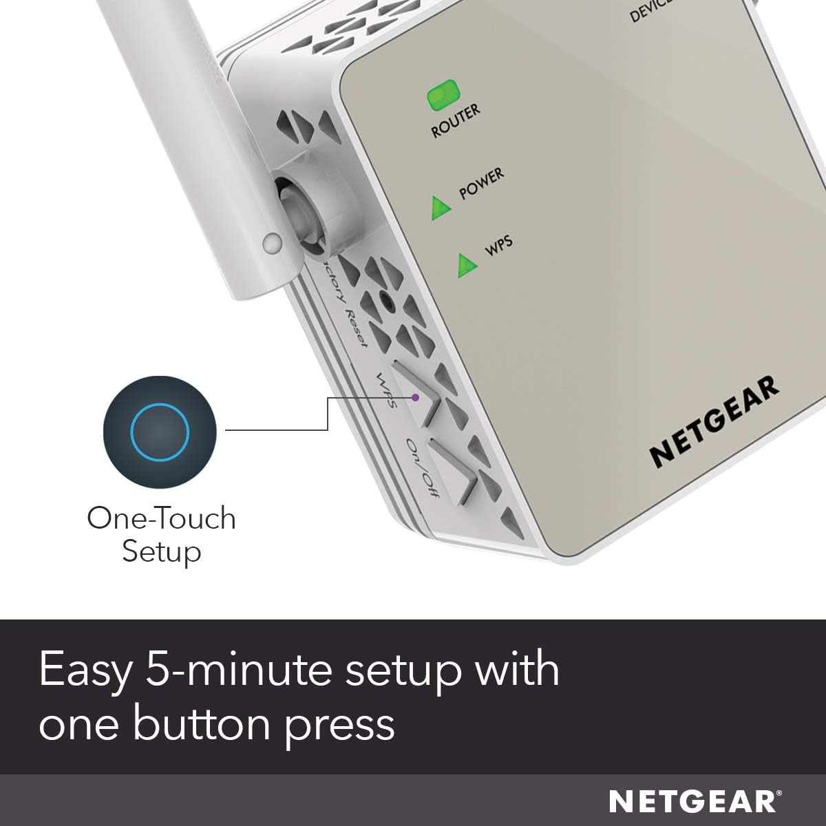 NETGEAR EX6120-100NAS AC1200 Dual Band WiFi Range Extender (Open Box)