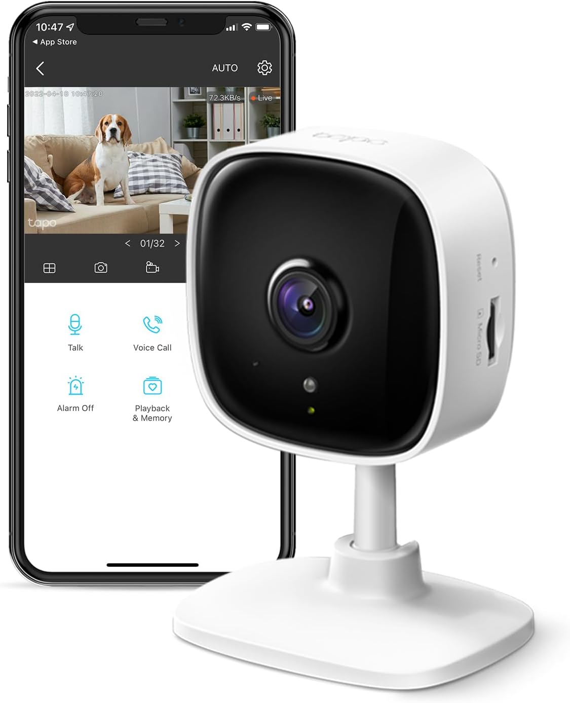 TP-Link Tapo 1080P Indoor Security Camera for Baby  Tapo C100 (OPEN BOX)