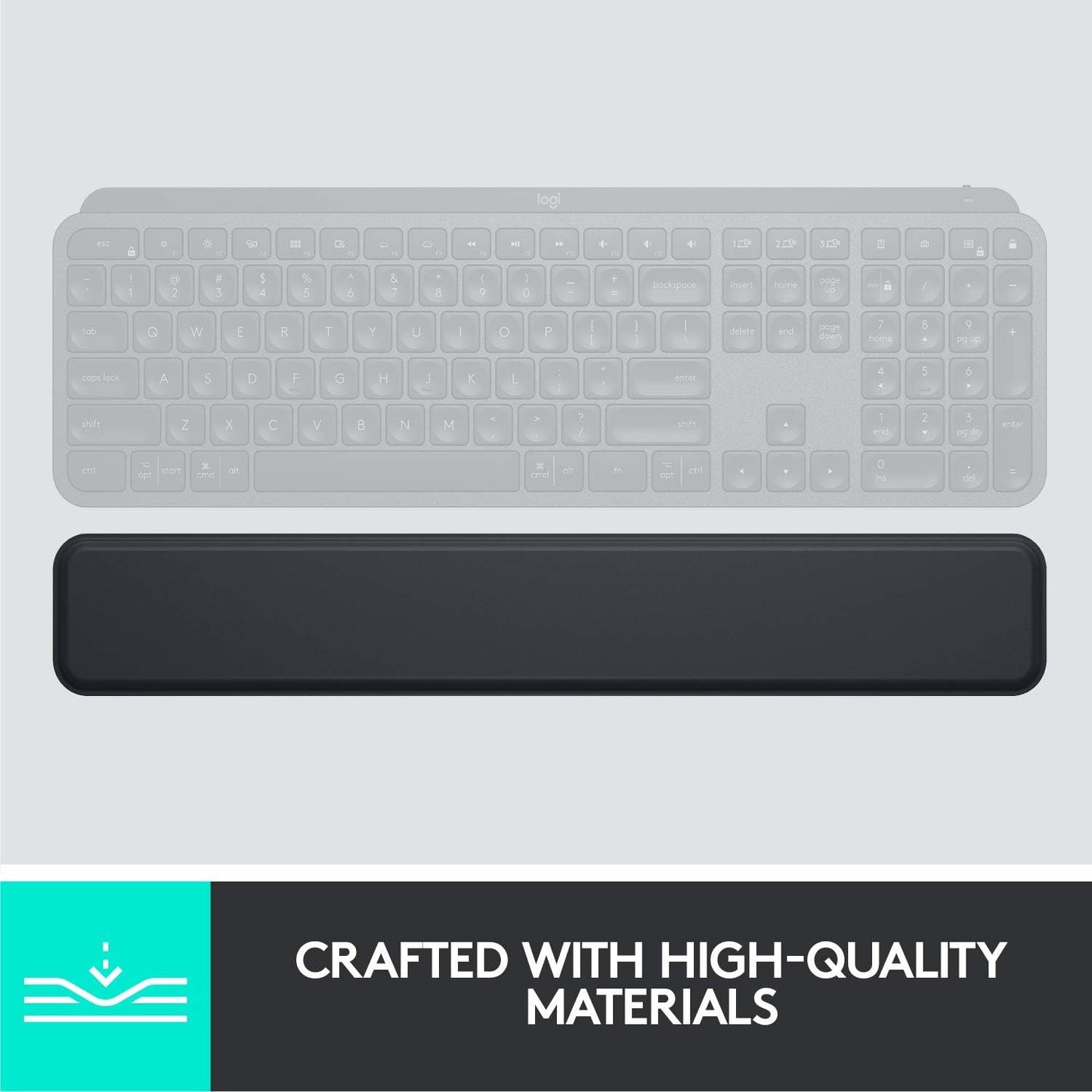 Logitech MX Palm Rest for MX Keys, Premium, No-Slip Support for Hours of Comfort