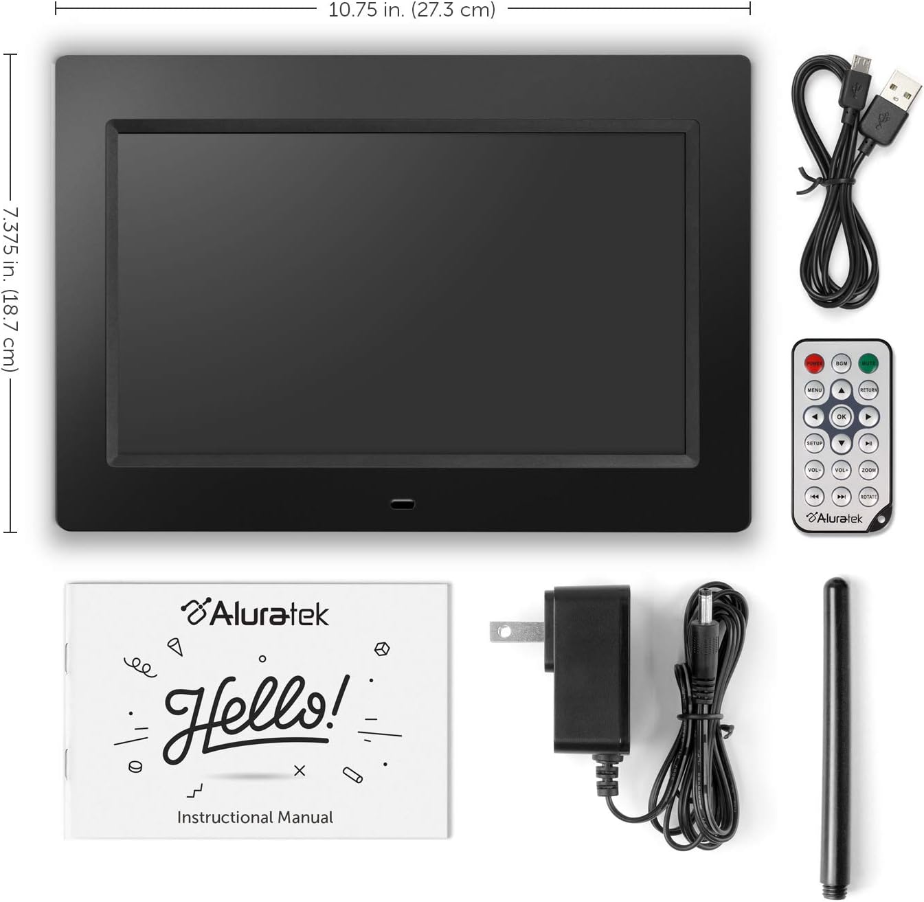 ALURATEK 10" DIGITAL PHOTO FRAME WITH 4GB BUILT-IN MEMORY - ADMPF310F