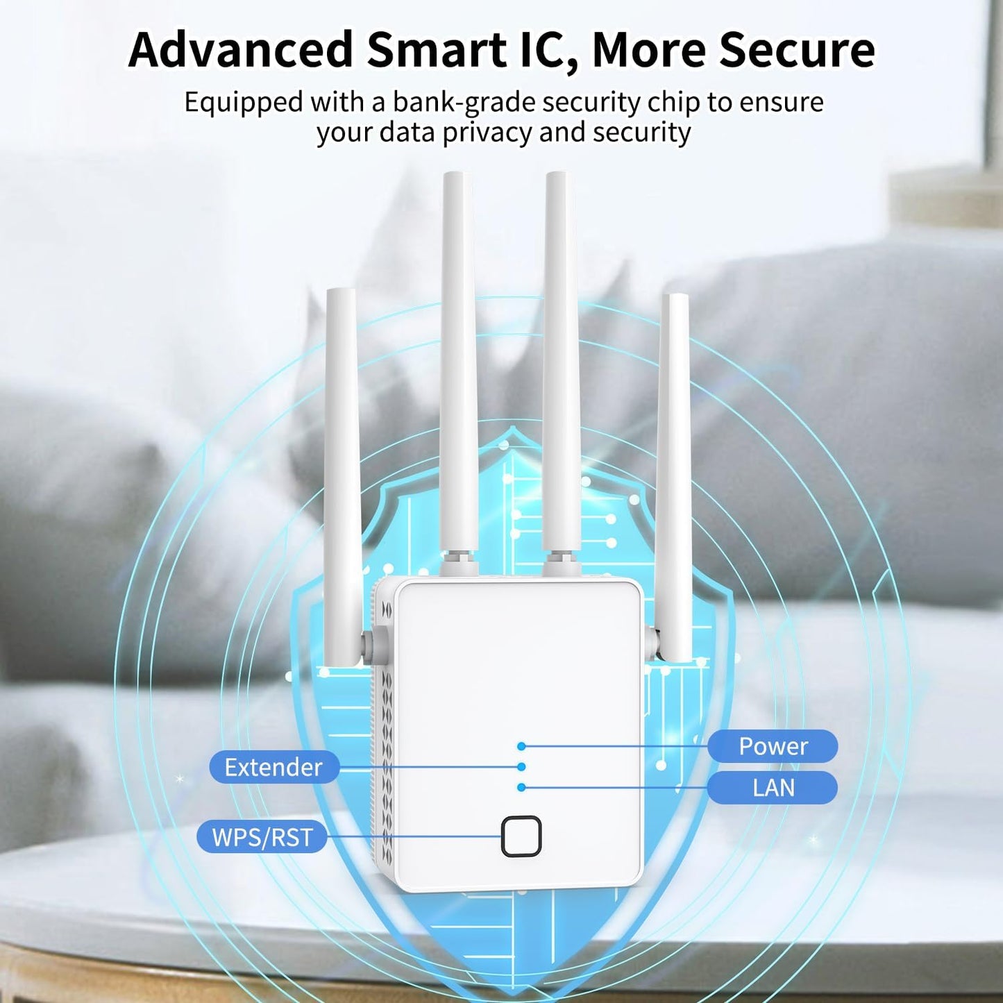 Wifi Extender 2024 Fastest Wifi Booster 1200Mbps Dual Band (5Ghz/2.4Ghz) Wifi (OPEN BOX)