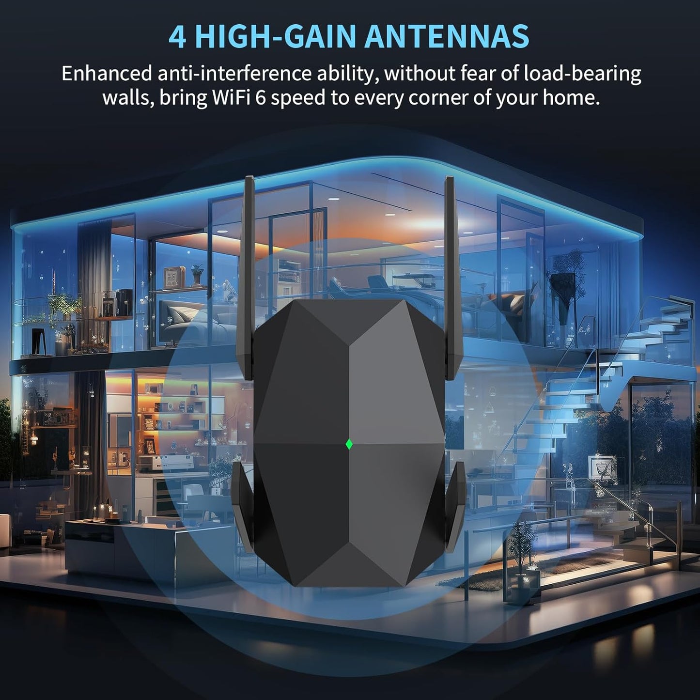 INGABIS 2024 Newest AX3000 WiFi 6 Range Extender (Open Box)