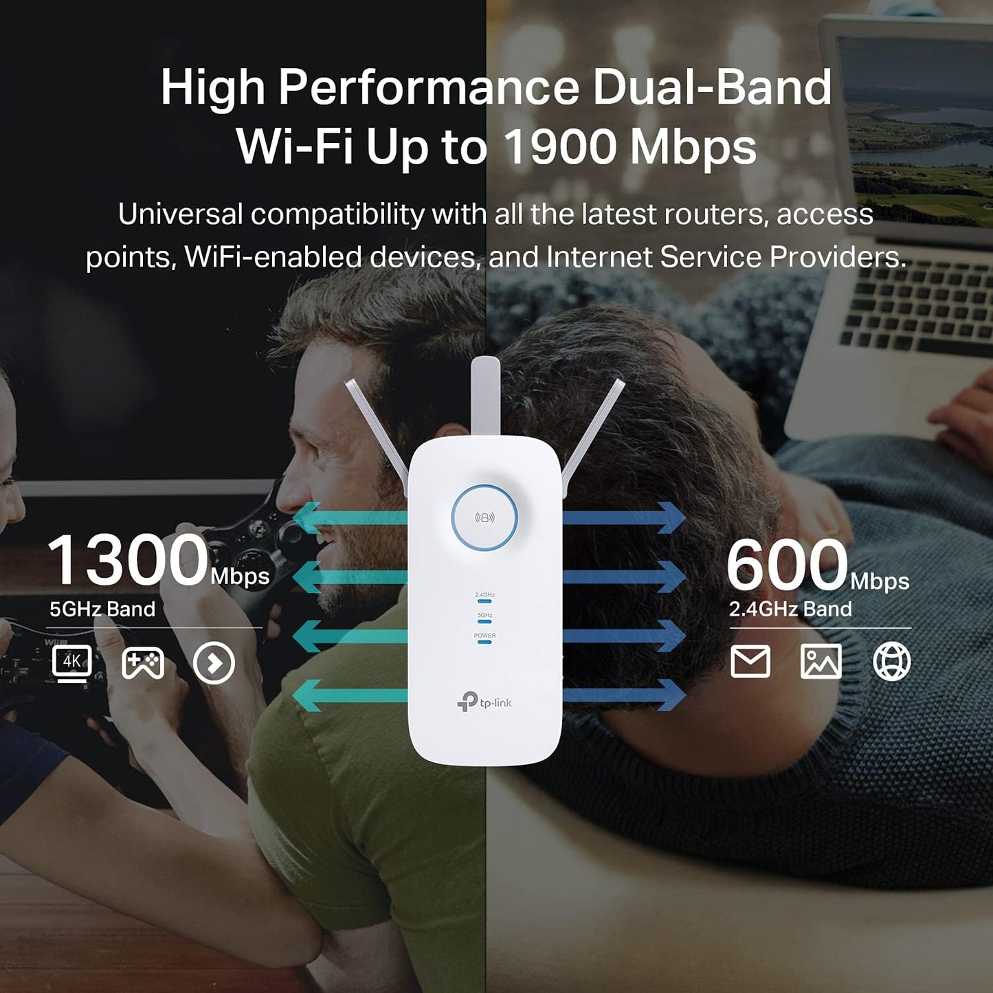 TP-Link AC1900 WiFi Extender (RE550) (Open Box)