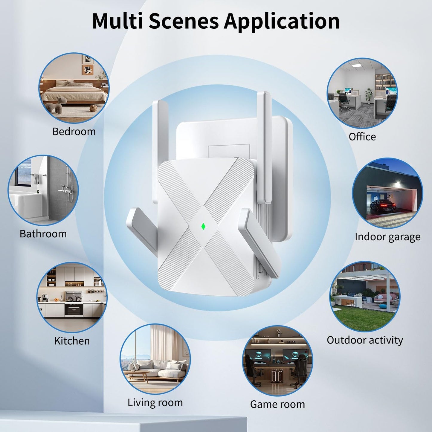 2024 Release WiFi Extender Signal Booster for Home Cover up to 10000 sq. ft. (OPEN BOX)