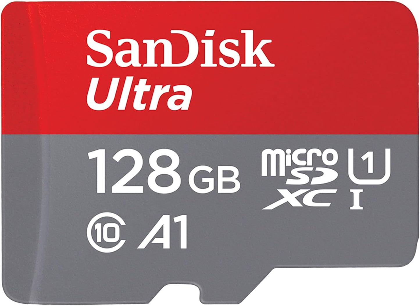 SanDisk Tarjeta de memoria Ultra microSDXC UHS-I de 128 GB con adaptador, hasta 140 MB/s, C10, U1, Full HD, A1, tarjeta MicroSD - SDSQUAB-128G-GN6MA