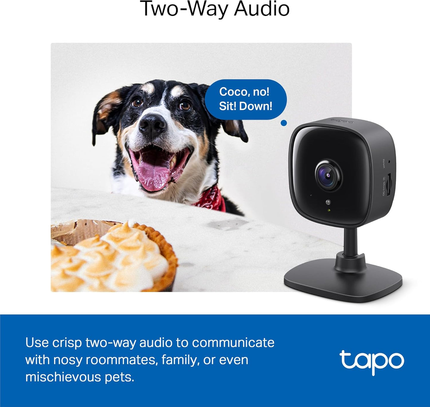 Tapo C101 Security Camera 1080P Indoor Baby Pet Monitor Night Vision Alexa (OPEN BOX)