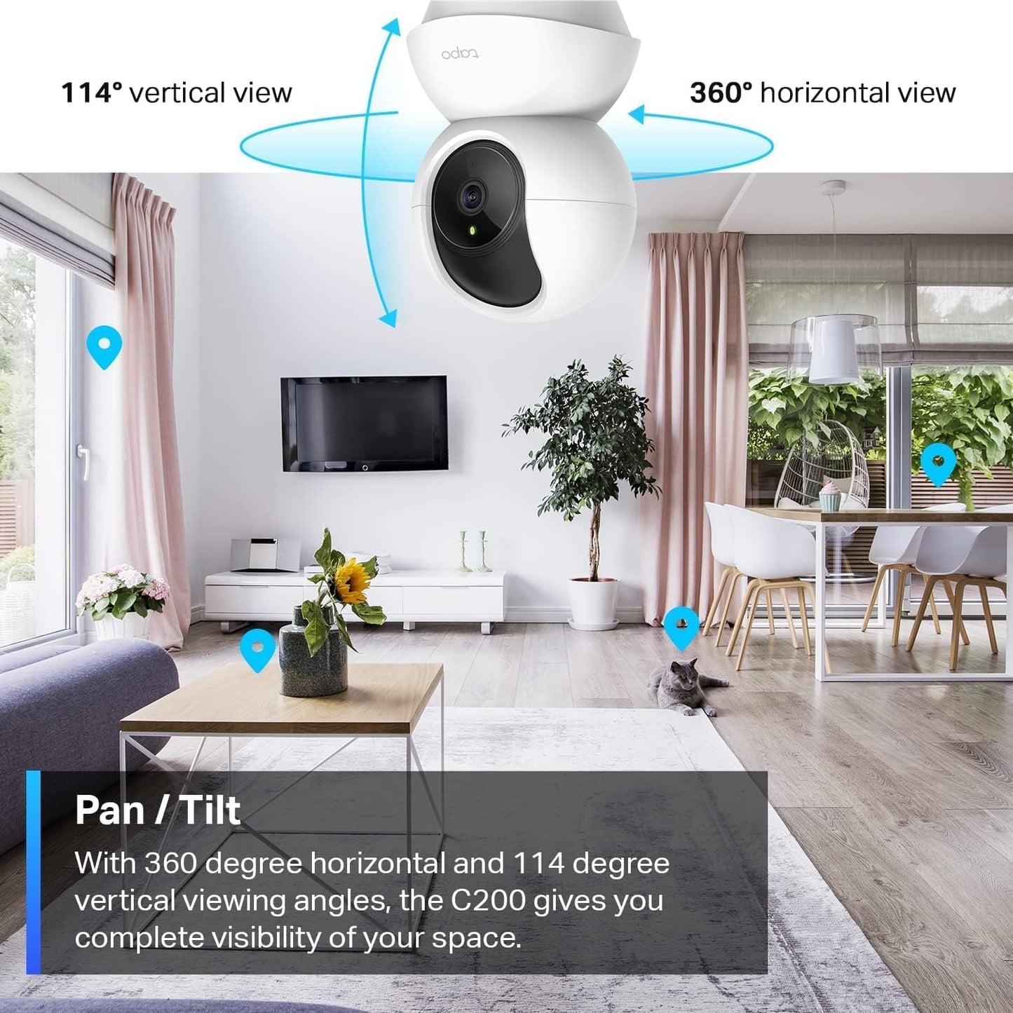 TP-Link Tapo Pan/Tilt C200 Security Camera (OPEN BOX)