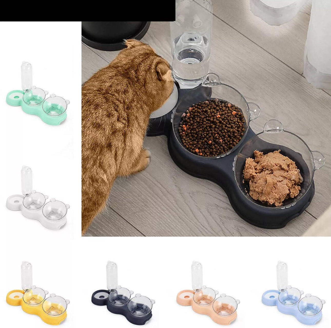 Pet Supplies Elevated Bowls for Cats & Dogs Durable Double Drinking Bowl Feed