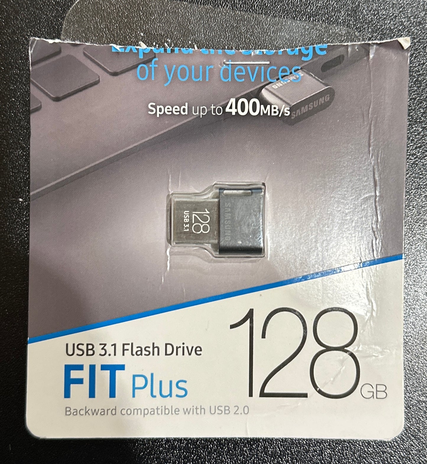 New Samsung FIT Plus USB 3.1 FLash Drive MUF-128AB 128GB (DAMAGE BOX)